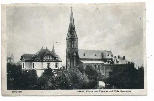 [Ansichtskarte] 5650 SOLINGEN - OHLIGS, Katholische Kirche, Pastorat, Villa Bremshey, Verlag Teuber. 