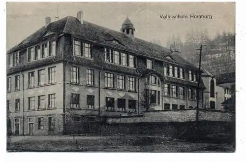 [Ansichtskarte] 6650 HOMBURG, Volksschule, Verlag Becker. 