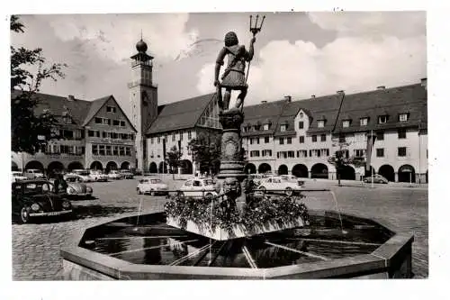 [Ansichtskarte] 7290 FREUDENSTADT, Marktplatz,  Oldtimer - VW - Käfer, FIAT 500, 1965. 