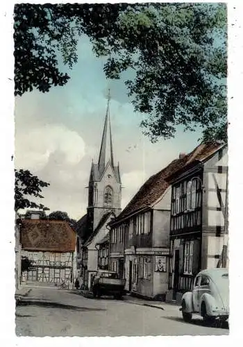 6451 HAMMERSBACH - MARKÖBEL, Strassenpartie an der Kirche, Oldtimer - FORD TAUNUS G93A