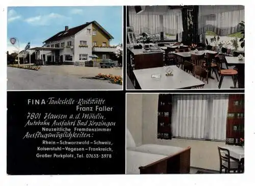 7812 BAD KROZINGEN - HAUSEN an der Möhlin, FINA - Tankstelle (petrol station) Franz Faller