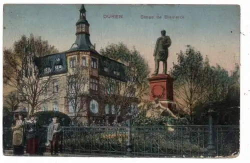[Ansichtskarte] 5160 DÜREN, Bismarckdenkmal, 1923, Verlag Dienst. 