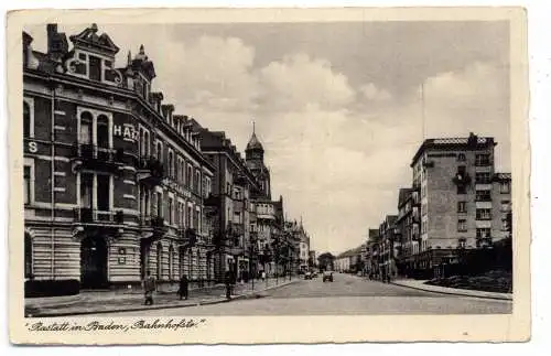 7550 RASTATT, Bahnhofstrasse, Verlag Eger