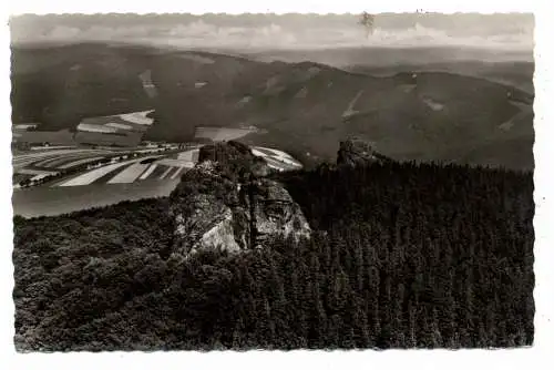 5787 OLSBERG - BRUCHHAUSEN, Bruchhauser Steine, Luftaufnahme 1959