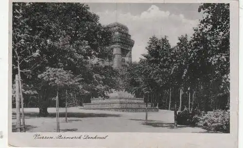 [Ansichtskarte] 4060 VIERSEN, Bismarck - Denkmal, 1944. 