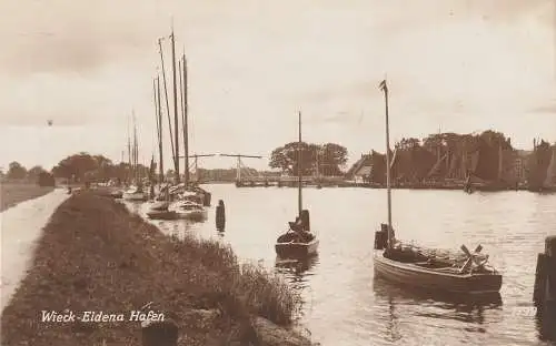 [Ansichtskarte] 0-2200 GREIFSWALD - WIECK - ELDENA, Hafen. 