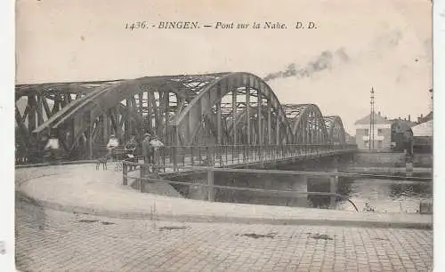 [Ansichtskarte] 6530 BINGEN, Nahebrücke, 20er Jahre. 
