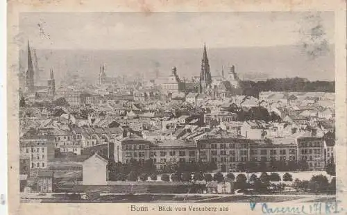 5300 BONN, Blick vom Venusberg, 1921, franz. Militärpost