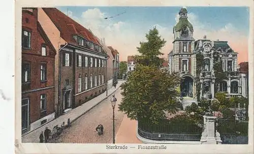 [Ansichtskarte] 4200 OBERHAUSEN - STERKRADE, Finanzstrasse, 1923, belgische Militärpost. 