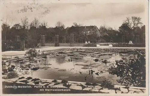 [Ansichtskarte] 4100 DUISBURG - MEIDERICH, Warmwasserbassin im Stadtpark, 1928. 
