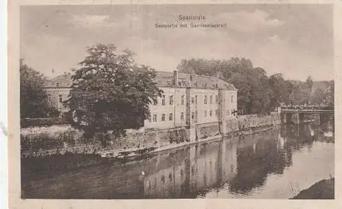 [Ansichtskarte] 6630 SAARLOUIS, Garnisonslazarett, 1919, Verlag Pieper. 