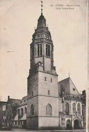 [Ansichtskarte] 5160 DÜREN, Marienkirche, 1926. 