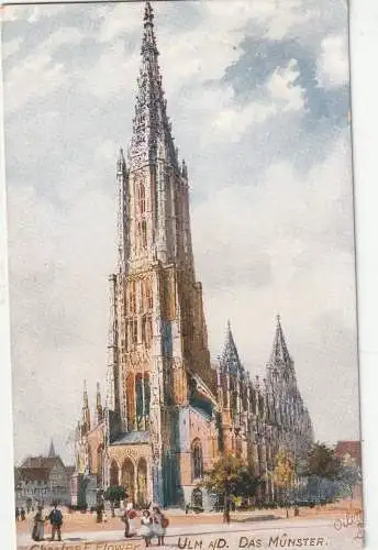 [Ansichtskarte] 7900 ULM, Münster, Künstler-AK Charles Flower, TUCK - Oilette. 