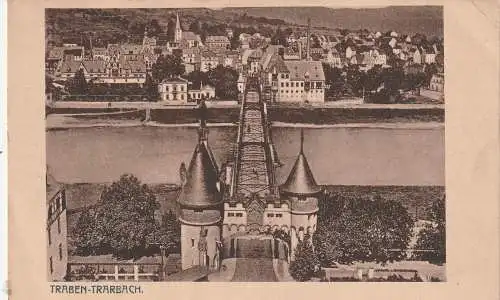 [Ansichtskarte] 5580 TRABEN - TRARBACH, Moselbrücke 1929. 