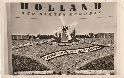 1000 BERLIN, EREIGNIS, GRÜNE WOCHE 1956, "HOLLAND, DER GARTEN EUROPAS", Windmühle