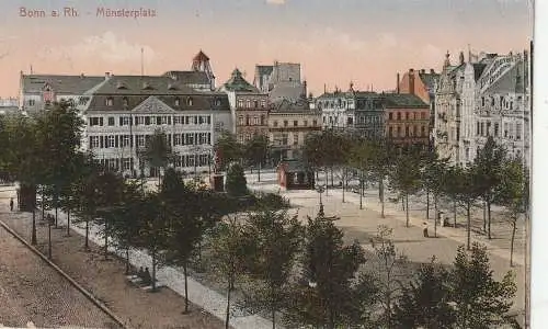 [Ansichtskarte] 5300 BONN, Münsterplatz, Beethovendenkmal, 1919, Verlag Stengel. 