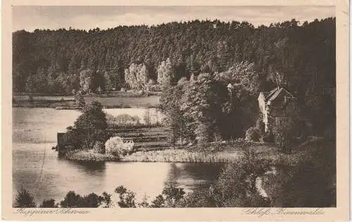 [Ansichtskarte] 0-1950 NEURUPPIN - BINENWALDE, Schloß Binenwalde am Kalksee. 