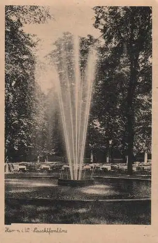 [Ansichtskarte] 4700 HAMM, Leuchtfontäne, Juli 1945 !!!. 