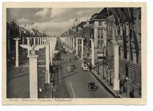 1000 BERLIN, Unter den Linden im NS Festschmuck, 1941