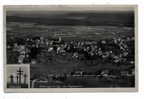 7206 EMMINGEN ab Egg, Luftaufnahme, Pestkreuze, 30er Jahre