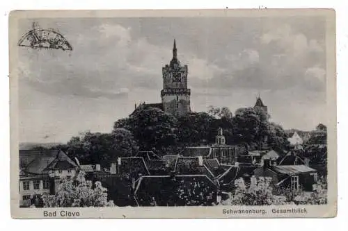 4190 KLEVE, Schwanenburg, Gesamtansicht, 1926, Verlag Ballizany