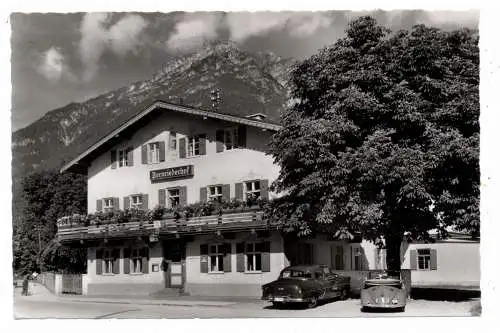 [Ansichtskarte] 8100 GARMISCH  PARTENKIRCHEN, Bernriederhof, Oldtimer - CHEVROLET BEL AIR, VW - Käfer Cabrio, 1955. 
