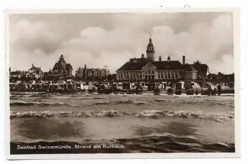 [Ansichtskarte] POMMERN - SWINEMÜNDE / SWINOUJSCIE, Strand am Kurhaus, Verlag Weil. 