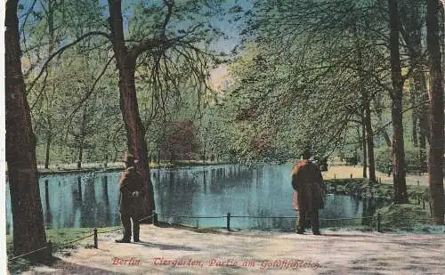 1000 BERLIN - TIERGARTEN, Partie am Goldfischteich, 1916