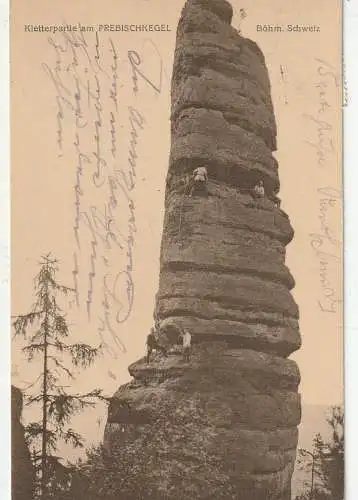 [Ansichtskarte] SPORT - BERGSTEIGEN / CLIMBING, Kletterpartie am Prebischtor, 1912. 