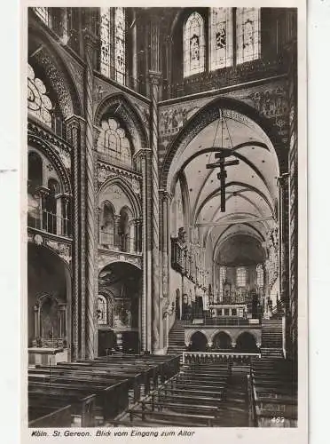5000 KÖLN, KIRCHEN, St. Gereon, Innenansicht, Blick zum Altar, 1939