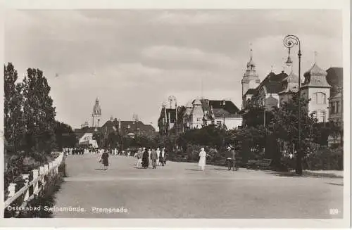 [Ansichtskarte] POMMERN - SWINEMÜNDE / SWINOUJSCIE, Promenade, Verlag Rubin. 