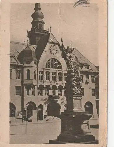 [Ansichtskarte] SLO 2250 PTUJ / PETTAU, Stadtamt, Verlag Heinrich Hoffmann # P03, 2943, Druckstelle. 