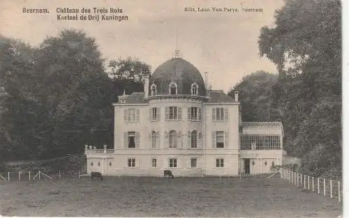 [Ansichtskarte] B 8530 BEERNEM, Kasteel de Drij Koningen, 1914, deutsche Feldpost, Eckknick. 