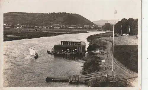 6640 MERZIG, Partie an der Saar, Schwimmbad, 1931