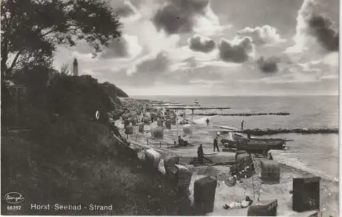 [Ansichtskarte] POMMERN - SEEBAD HORST, Fischer am Strand, Verlag Wiese. 