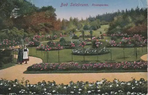 [Ansichtskarte] NIEDER - SCHLESIEN - BAD SALZBRUNN / SZCZAWNO ZDROJ, Rosengarten, 1926. 