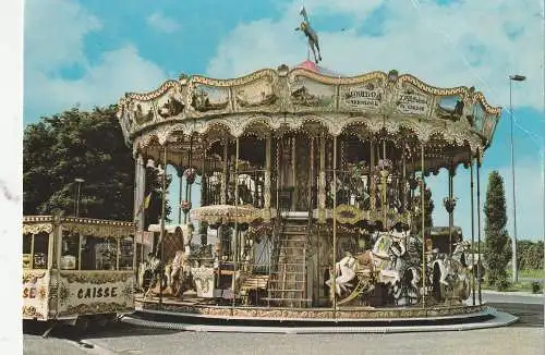 [Ansichtskarte] KIRMES / FUNFAIR / KERMIS / FETE FORAINE / LUNA PARK, Karussell 18. Jahrhundert Frankreich. 