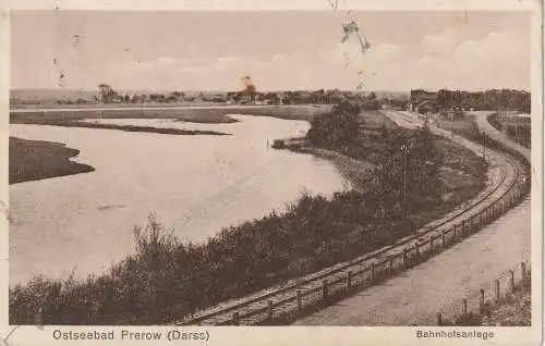 0-2383 PREROW / Darß, Bahnhofsanlage, 1931