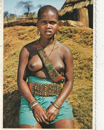 [Ansichtskarte] VÖLKERKUNDE / ETHNIC - Zulu maiden, South Africa. 