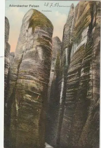 BÖHMEN & MÄHREN - ADERSBACH / ADRSPACH, Adersbacher Felsen, 1913, Verlag Meissner