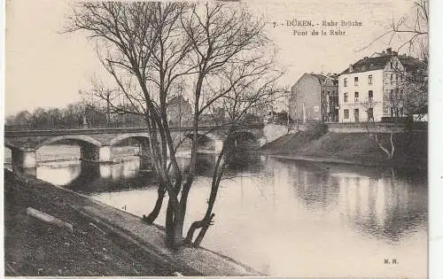[Ansichtskarte] 5160 DÜREN, Rurbrücke, 1926. 