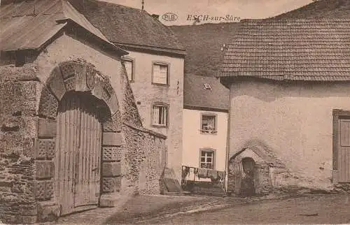 [Ansichtskarte] L 9650 ESCH / Sauer, Dorfpartie. 