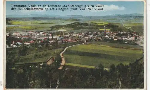 LIMBURG - VAALS, Blick v. Wilhelminatoren auf Vaals und Schneeberg, 1953