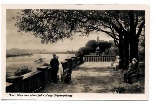 [Ansichtskarte] 5300 BONN, Romantische Szene am Alten Zoll, Verlag König. 
