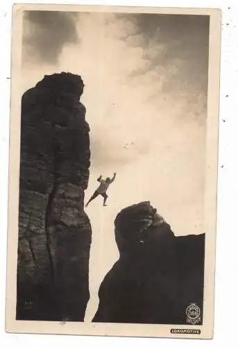 [Ansichtskarte] SPORT - BERGSTEIGEN / CLIMBING, Sächsische Schweiz, Verlag Hahn - Dresden. 