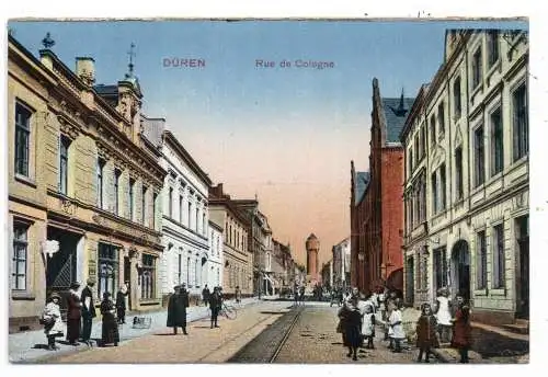 [Ansichtskarte] 5160 DÜREN, Kölnstrasse, belebte Szene, 20er Jahre, Verlag Dienst - Bonn. 