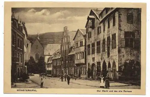 [Ansichtskarte] 5358 BAD MÜNSTEREIFEL, Der Markt und das alte Rathaus, Verlag Schulte. 