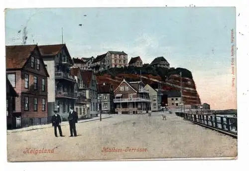 [Ansichtskarte] 2192 HELGOLAND, Mathies - Terrasse 1908. 