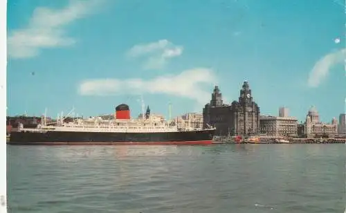 [Ansichtskarte] OZEANSCHIFFE -MS "CARINTHIA" am Liverpooler Anleger. 