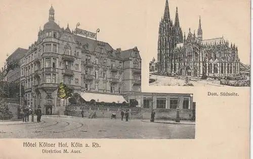 5000 KÖLN, HOTEL KÖLNER HOF, 1911, Verlag Dohmen